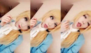 big eyes ahegao face by Japanese girl