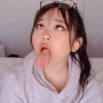 tiny Asian girl cute ahegao face