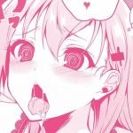 anime pink ahegao face