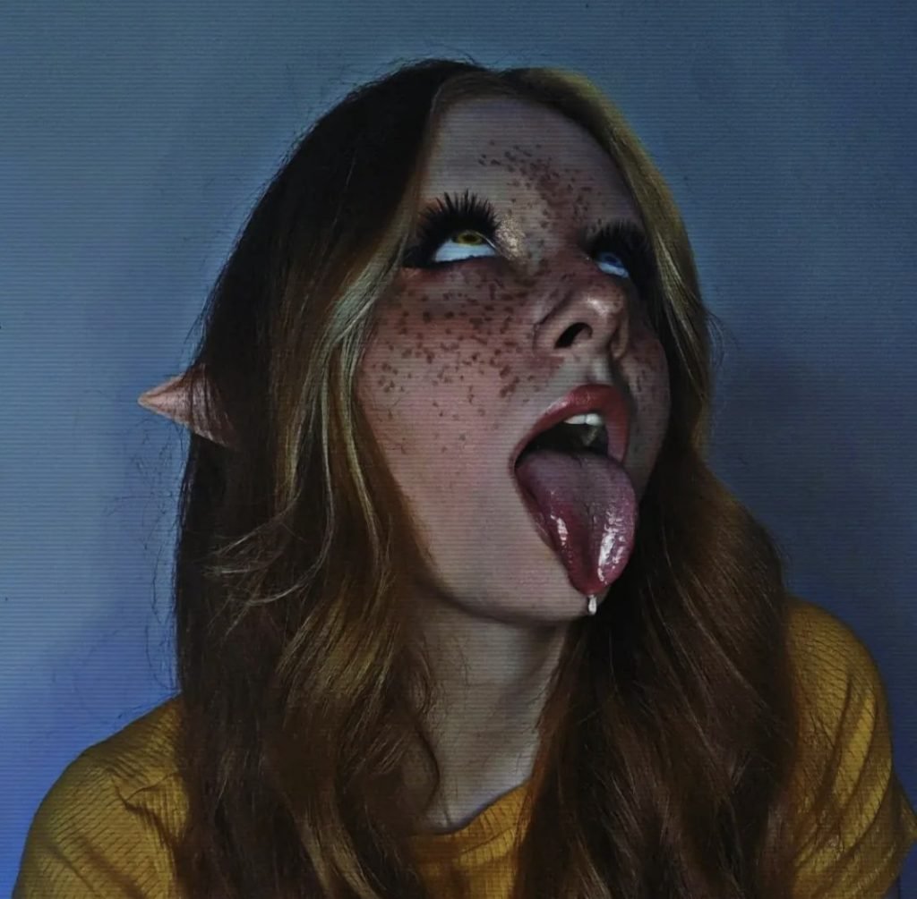 beautiful elf girl ahegao face