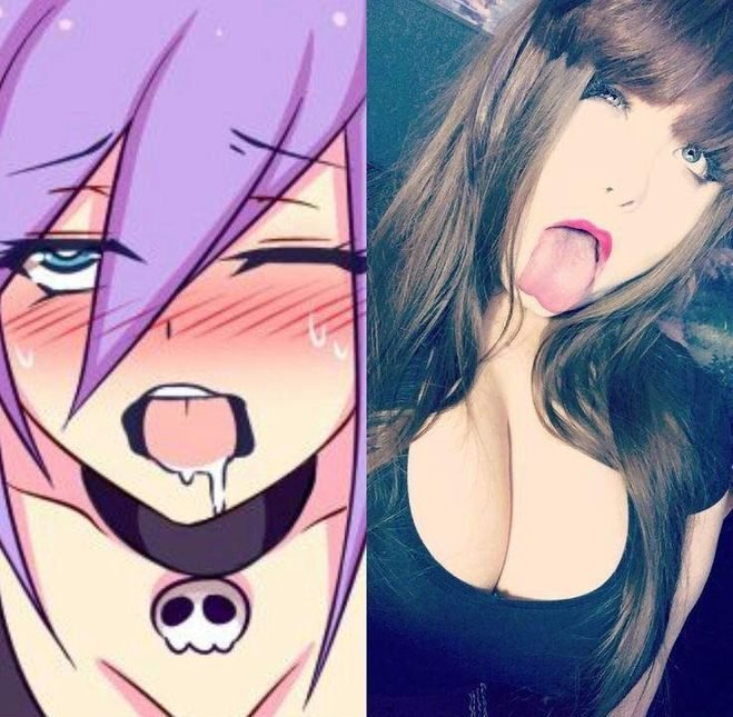 Anime & Real Ahegao Face