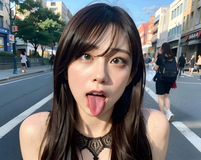 AI girl on ahegao mode