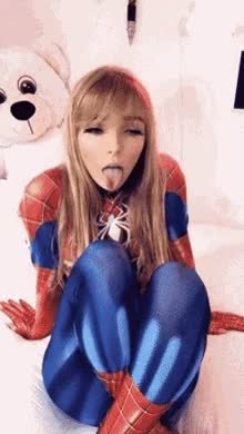 Am I sexy as spiderman-ahegao?