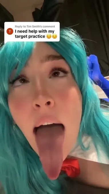 Lake Blackett ahegao face with her giant tongue
