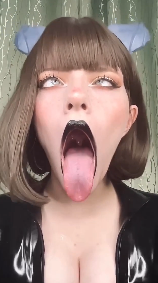 Velmatonguegirl Ahegao Face With Her Big Mouth