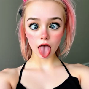Casual Playfulness with Ahegao Look