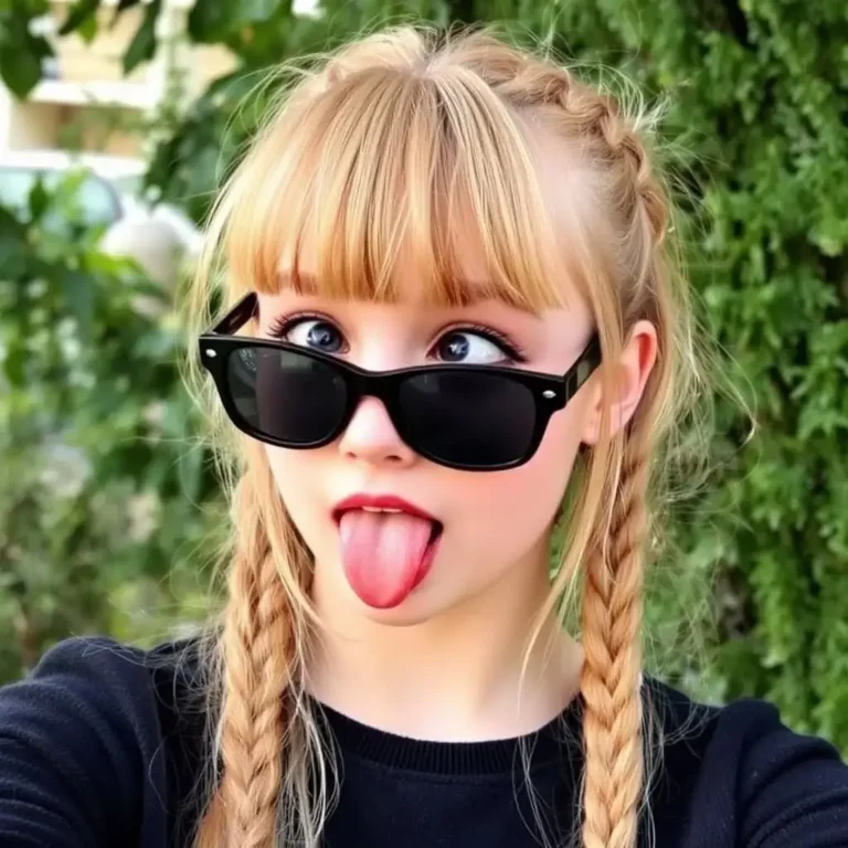 Girl Making a Whimsical Face
