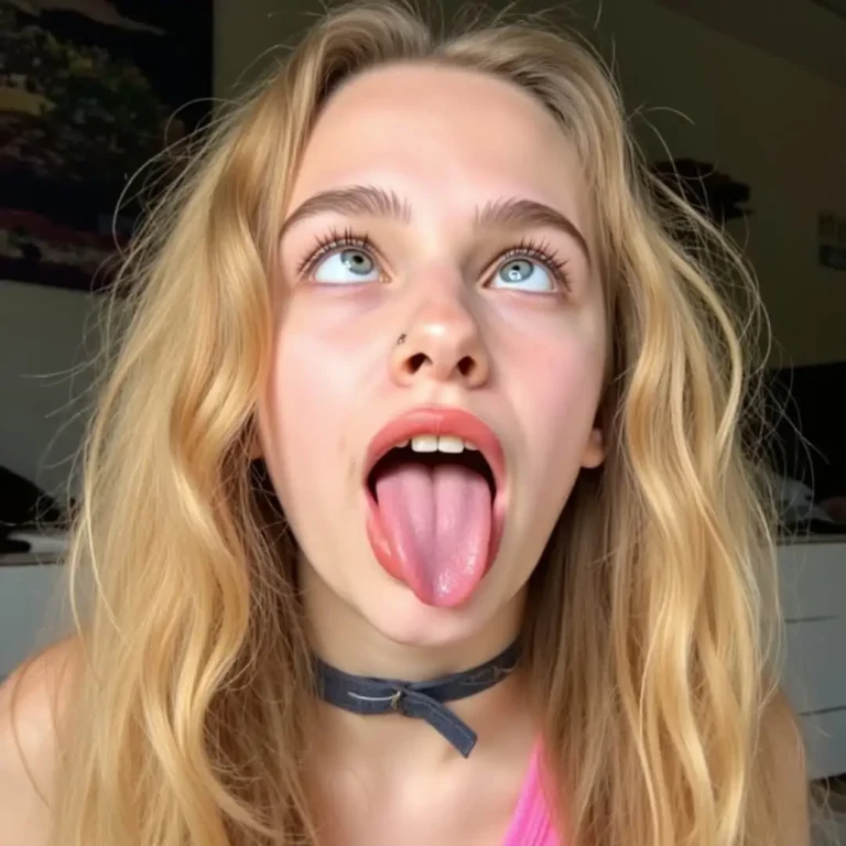 Girl in a Cheerful and Goofy Pose