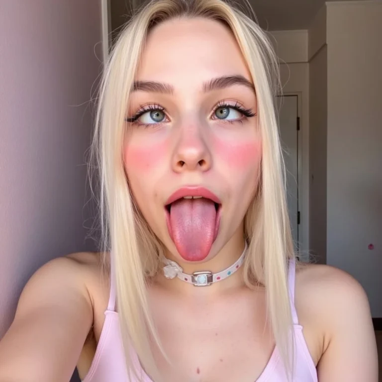 Tongue-Out Expression Full of Energy