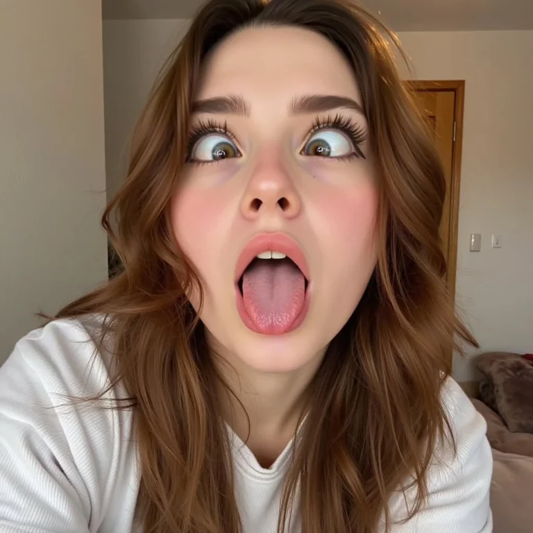 Unique and Cheerful Face Moment