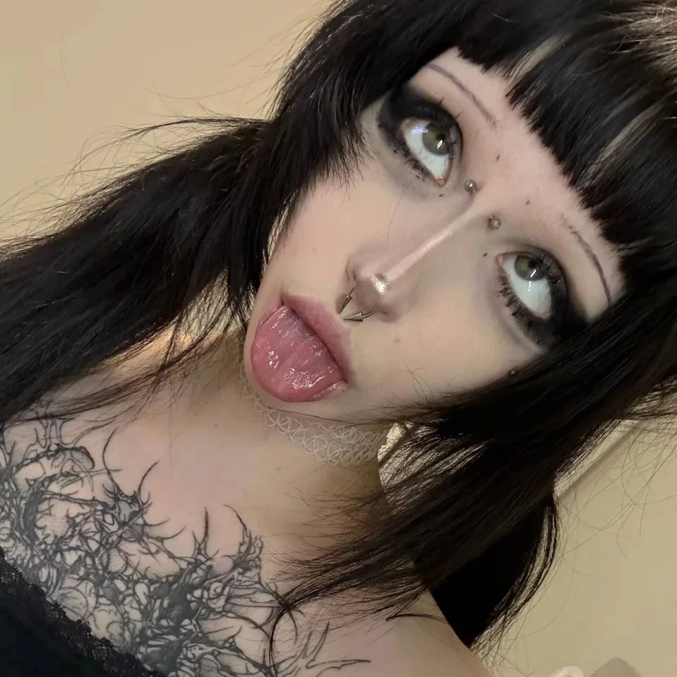 Nose piercing ahegao